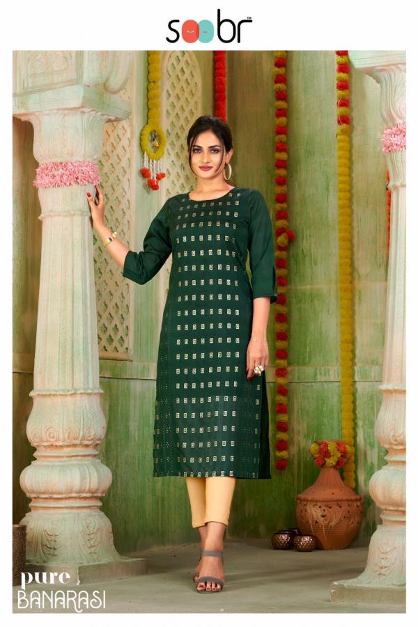 Soobr Banarasi Silk Designer Exclusive Kurti Collection